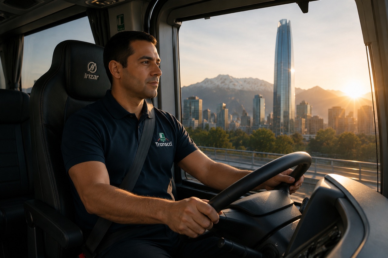 Conductor profesional de Transccl al volante